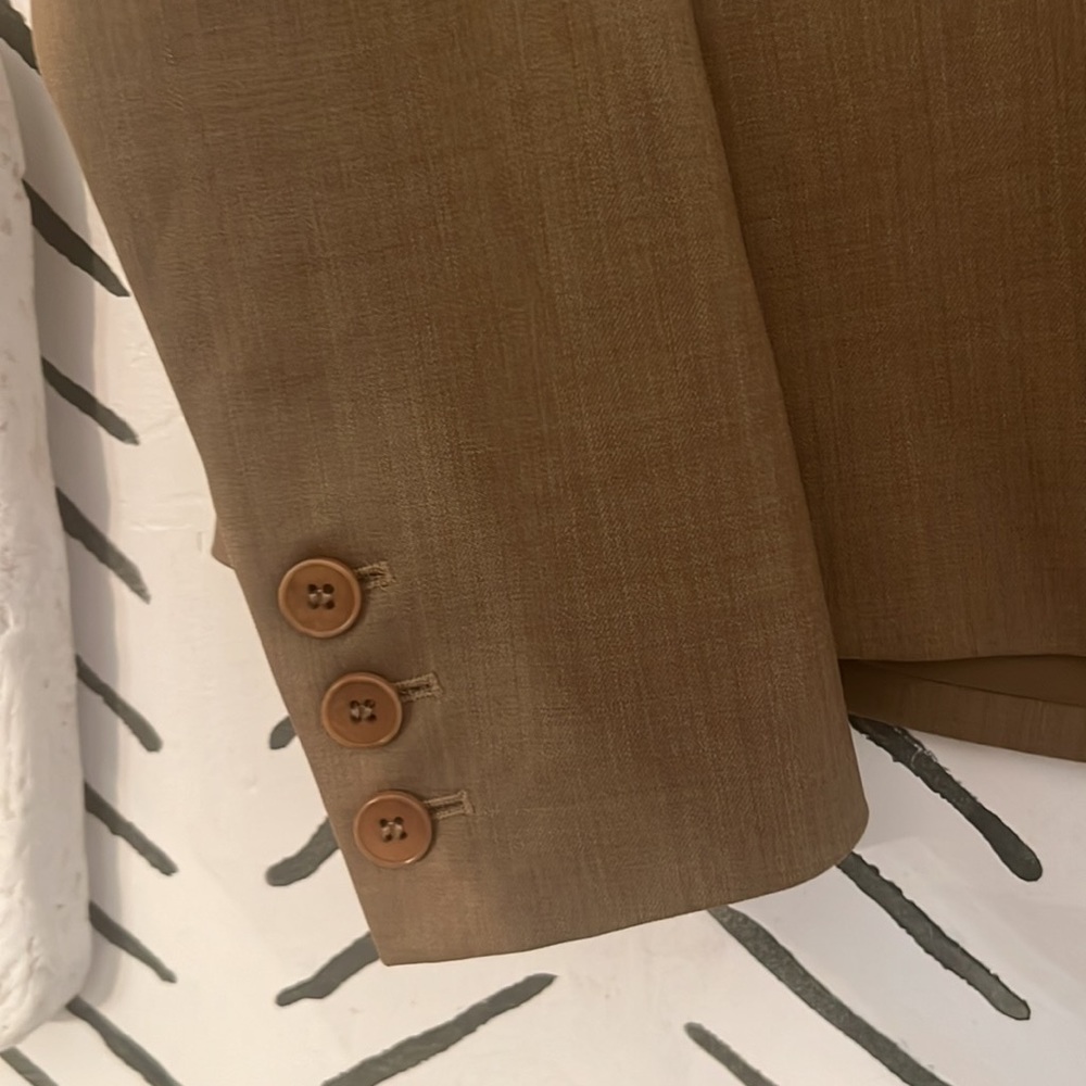 [Theory] Brown Tailored Single Button Wool Blazer - image 5